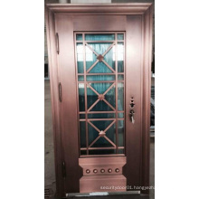 Stylish Glass Luxurious Inexpensive Copper Door